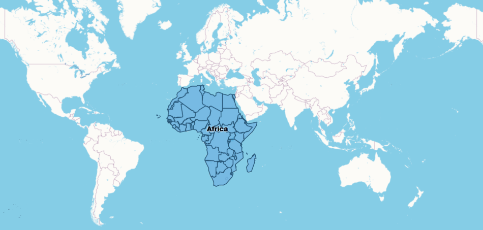 Африка на карте мира